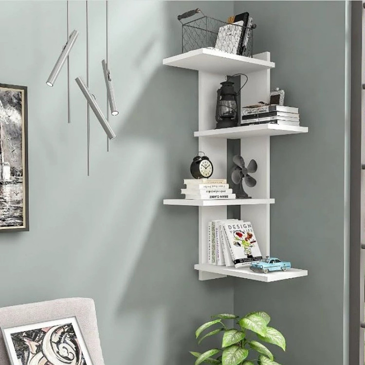 کتابخانه دیواری کنج دیوار