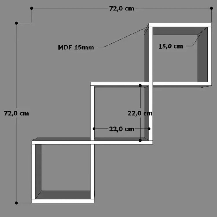 ابعاد شلف مربع دیواری