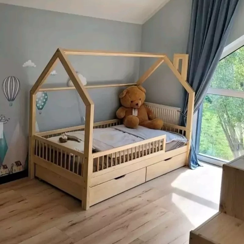 تخت کلبه ای کودک و بزرگسال