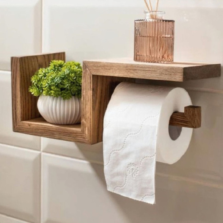 نگهدارنده رول دستمال کاغذی چوبی