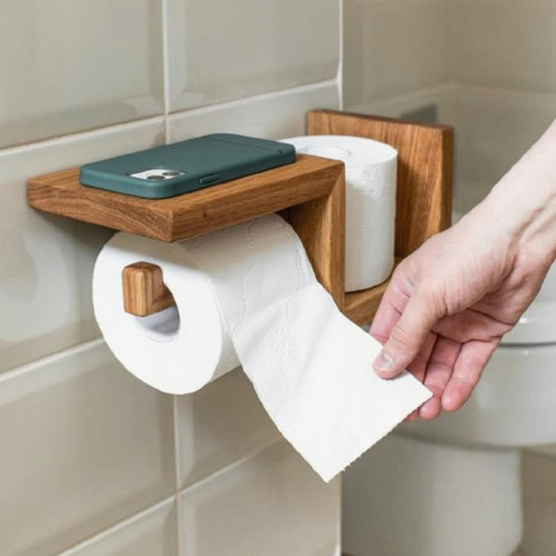 جا دستمال توالت چوبی