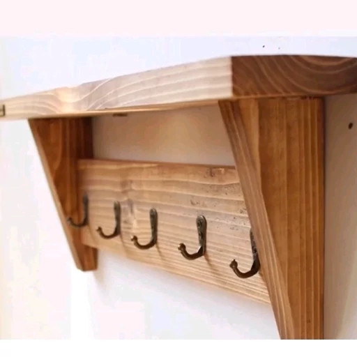 شلف رخت آویز چوبی آنتیک