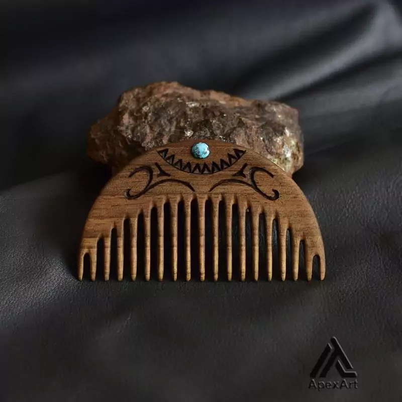 شانه چوبی طرح کمند