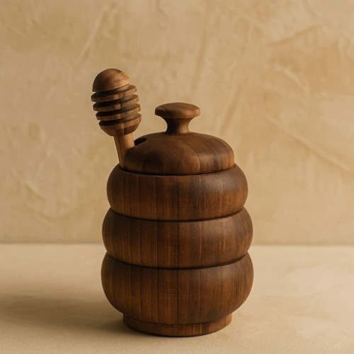 ظرف عسل چوبی