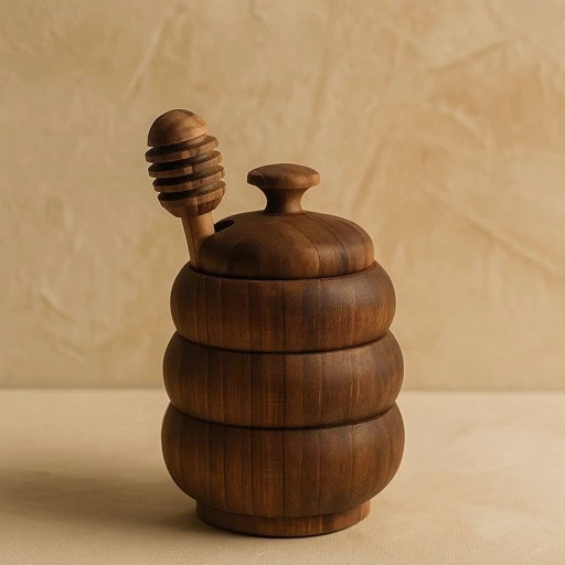 ظرف عسل چوبی