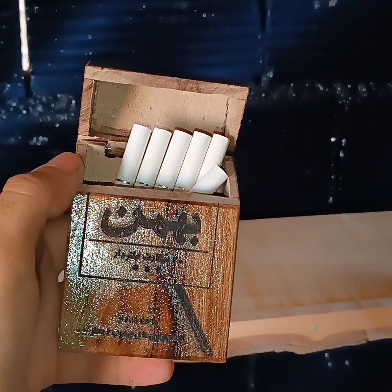 جعبه سیگار چوبی گنجایش 20 نخ
