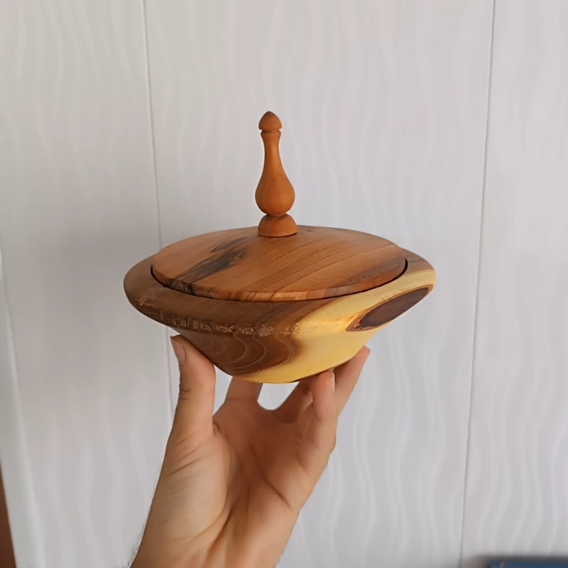 شکلات خوری چوب سنجد خراطی شده 